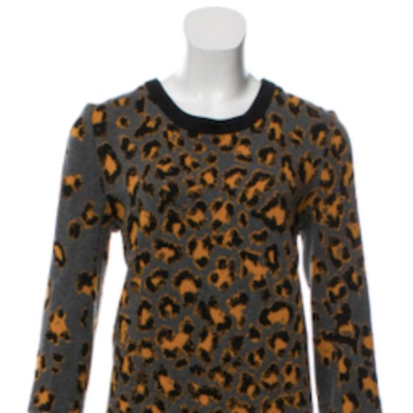 Sandro Knit Leopard Mini Dress - Picture 2 of 7